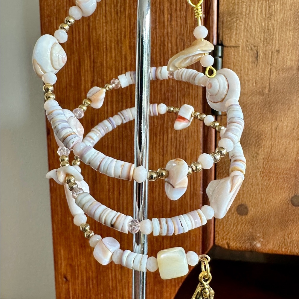 Handmade Shell multi-coil bracelet 3 pc set Taylor Swift Snow On The Beach